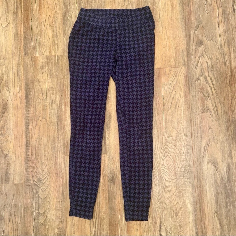 Columbia Base Layer Blue Houndstooth Fleece Leggings - Picture 2 of 16